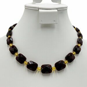 Jay King Sterling Silver Brown & Yellow Amber Necklace, 18"